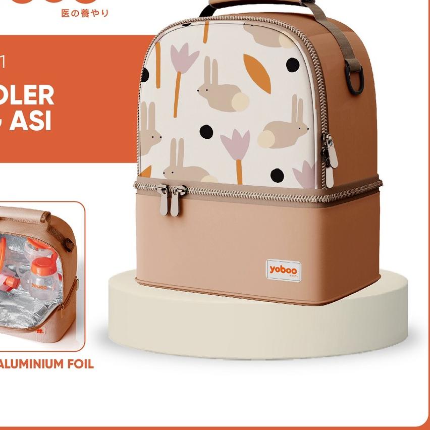 ☚ Yoboo Cooler Bag ASI / Tas Pendingin Botol Susu Bayi Oranye YB-0111 Ω
