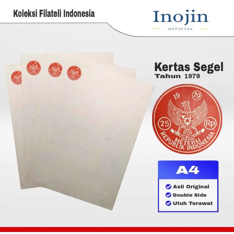 

Kertas Segel Tahun 1979 Double Side Asli Original