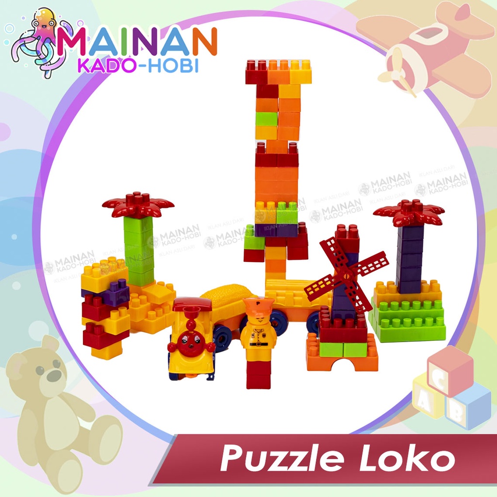 HADIAH ULANG TAHUN MAINAN EDUKASI ANAK SUSUN PUZZLE BLOCK BUILDING