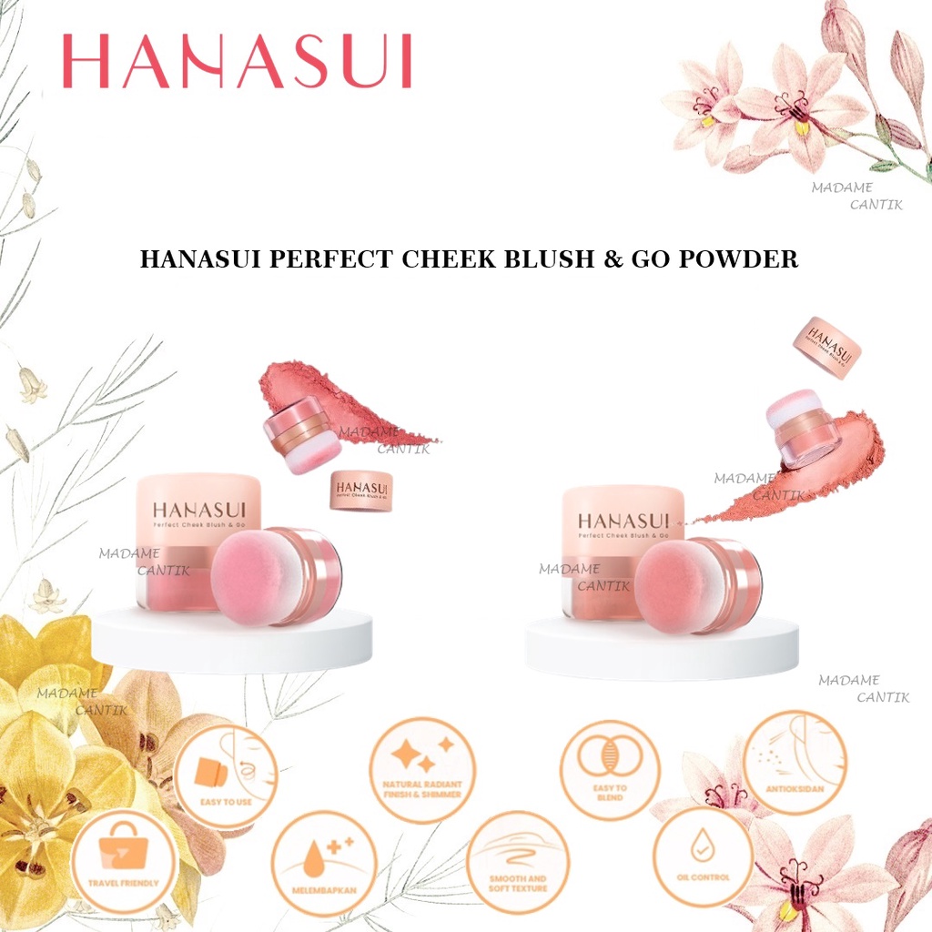 ✿ MADAME ✿ HANASUI PERFECT CHEEK BLUSH &amp; GO POWDER BLUSH ON POWDER NATURAL