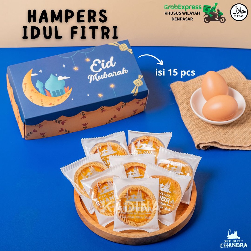 

Hampers Idul Fitri pie susu isi 15pcs | Ied Fitri Hampers | Parcel Idul Fitri | Pie Susu Bali | Pie Susu Chandra Harga Grosir | Pai Susu Murah Oleh-oleh Khas Bali Original