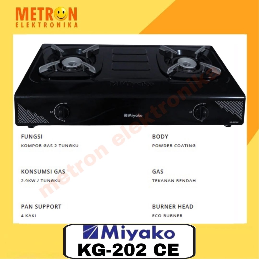 MIYAKO KG 202 CE - KOMPOR GAS 2 TUNGKU