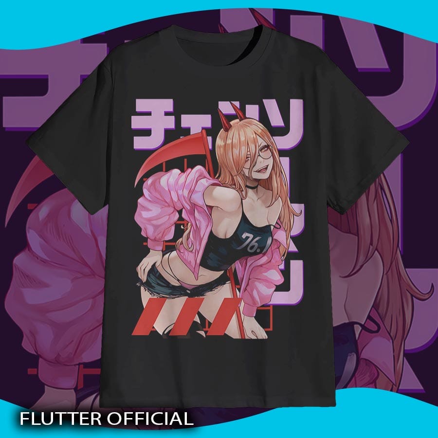 BAJU ANIME CHAINSAW MAN DENJI  S5RLR/SAQCX/ KAOS ANIME CHAINSAW MAN CHARACTER / KAOS UNISEX / KAOS D