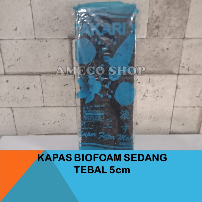 Kapas Filter Aquarium Biofoam Biofil Hitam SEDANG