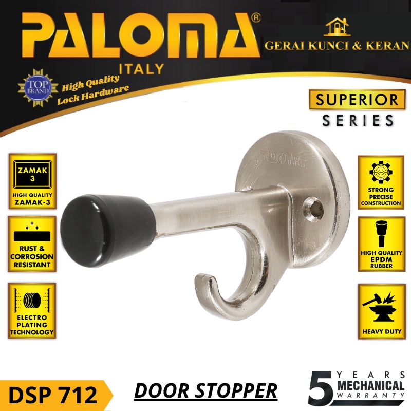 PALOMA DSP 712 PENAHAN PINTU DOOR STOPPER  HOOK KARET