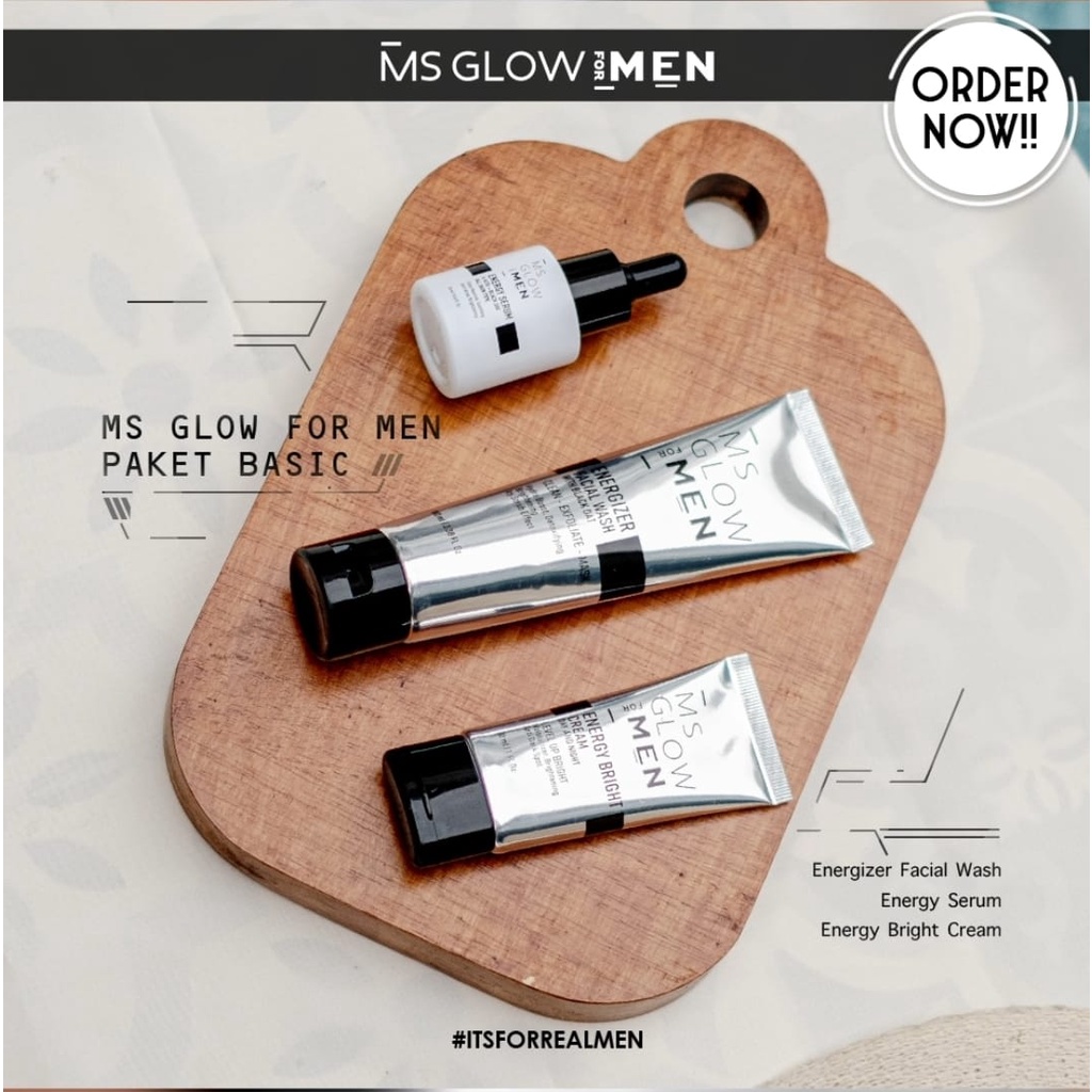 MS Glow Men/ MS Glow For Men Basic 3 (Free pouch)