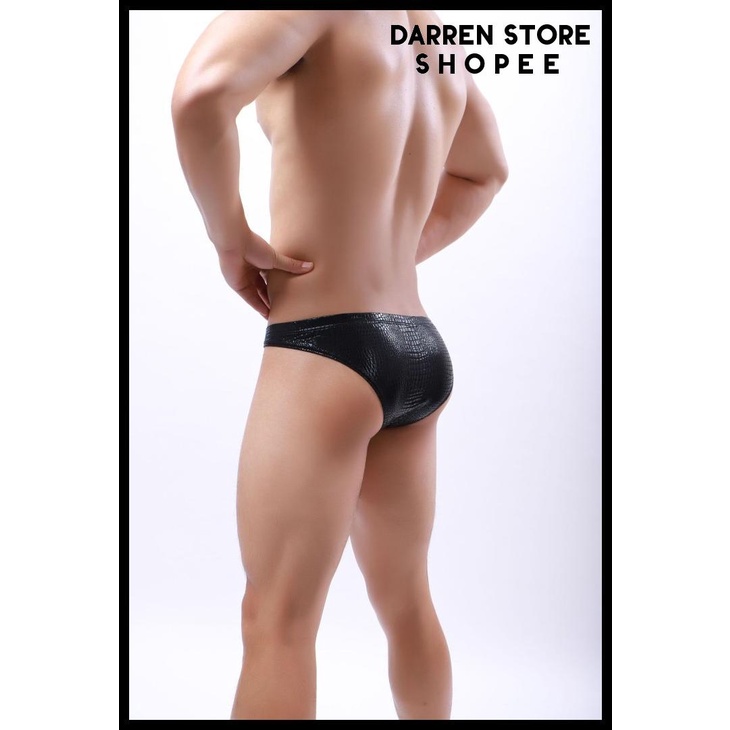 21DK29 CELANA DALAM PRIA BRIEF SEXY  / JOCKSTRAP PRIA SEXY BRIEF PRIA KULIT SINTETIK. LEATHER SYNTHE