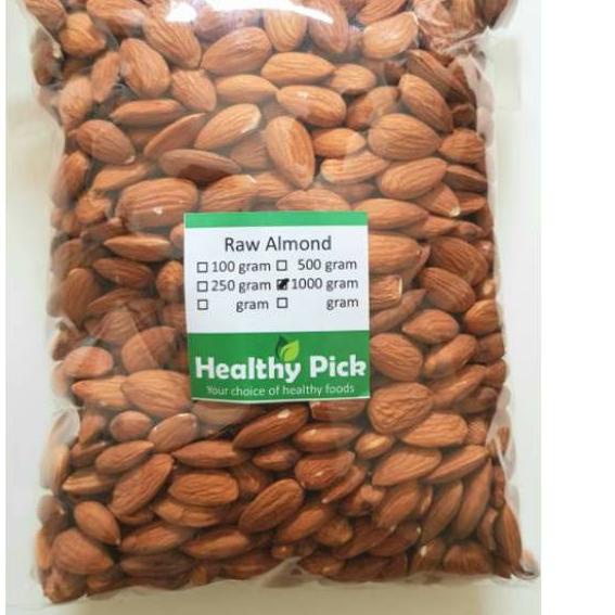 

♙ Raw Almond Whole 1kg Almond Mentah ●