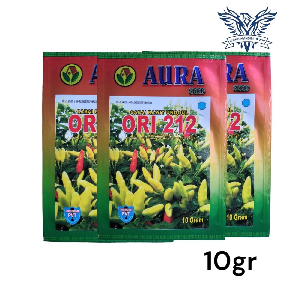 Original Benih Cabai Rawit ORI 212 10gr AURA SEED INDONESA