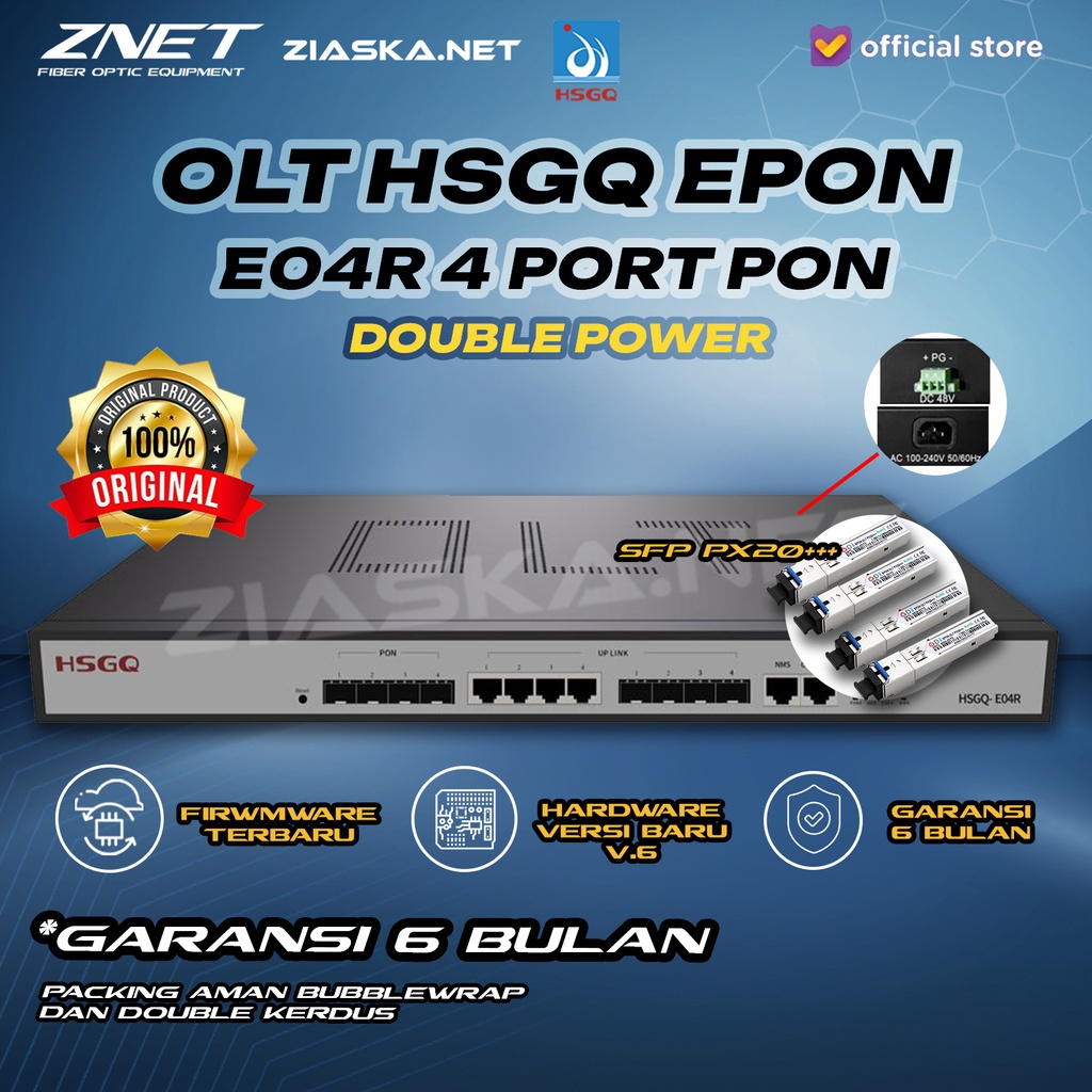 MURAH EPON OLT HSGQ 4 PORT DENGAN SFP PX20+++