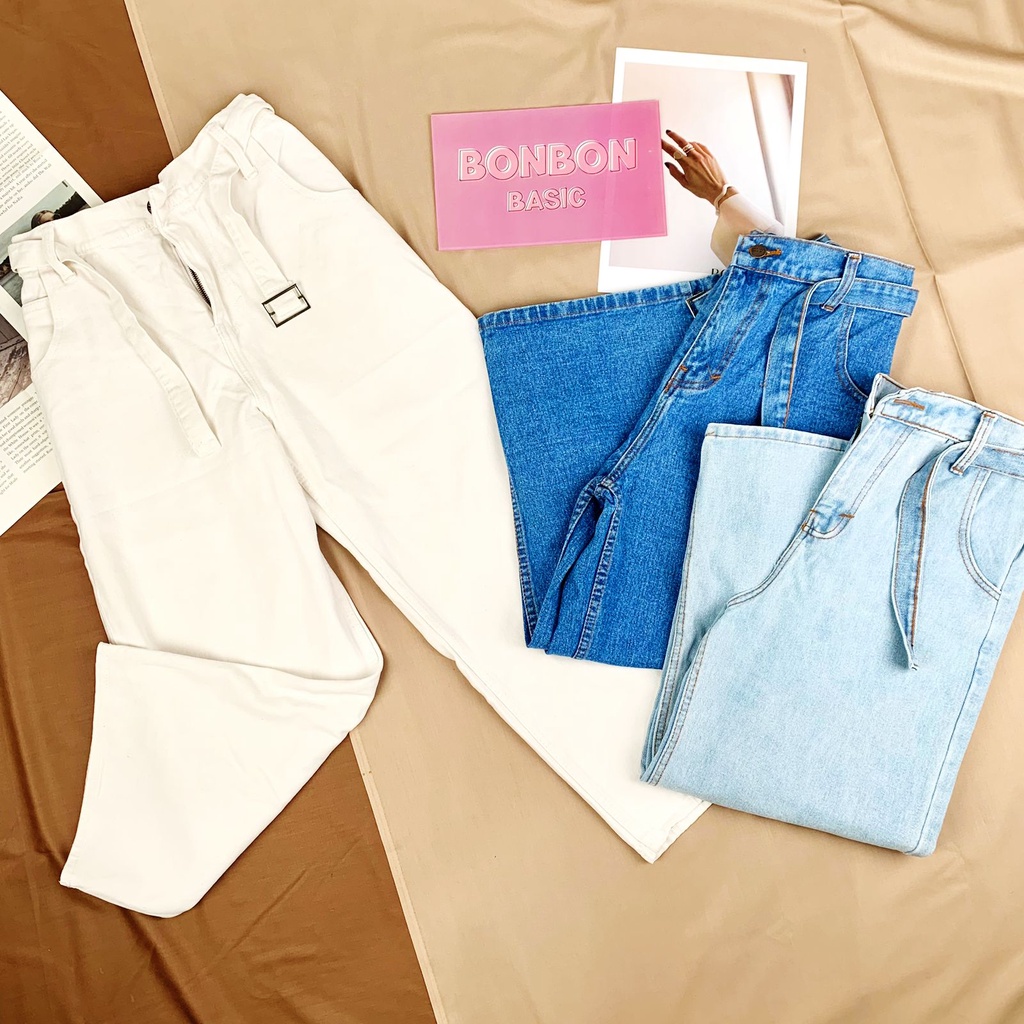 Celana Blue Jeans Wanita I Jeans Kulot Putih I Celana Kulot Jeans Putih I Clana Kulot Jeans Wanita