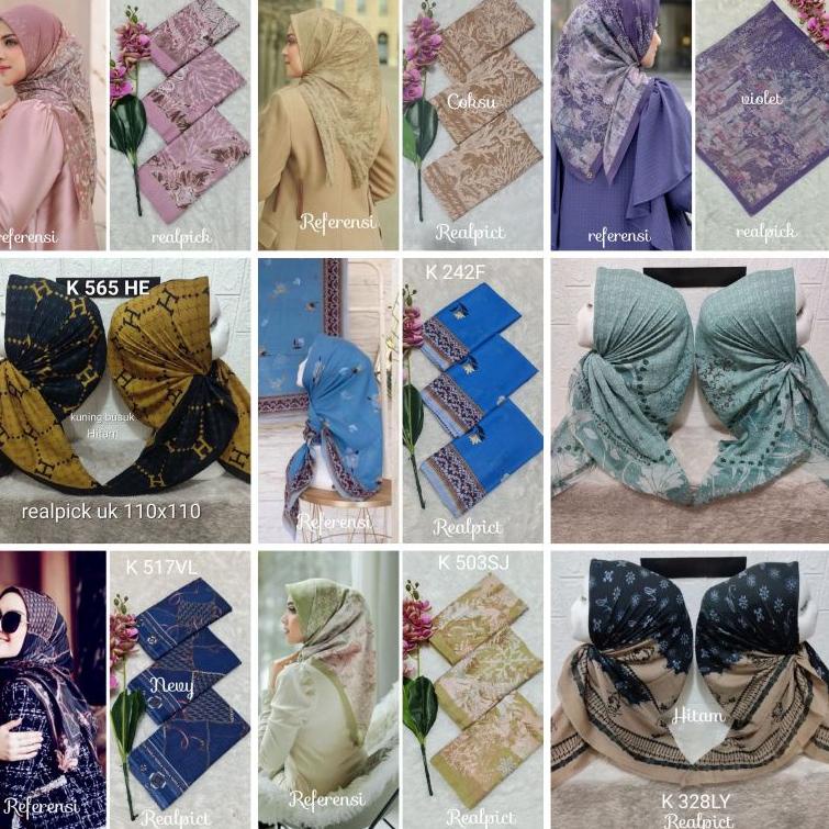 ヺ jilbab motif segi empat  lasercut terbaru// kerudung segi empat  motif lasercut termurah// hijab v