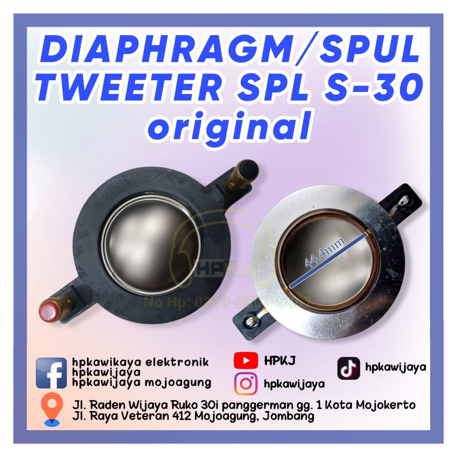SPOOL SPUL TWEETER SPL AUDIO S-30 spol twiter spl s30
