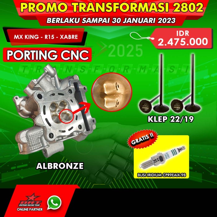BRT PROMO 2802 MX KING HEAD PORTING CNC - KLEP