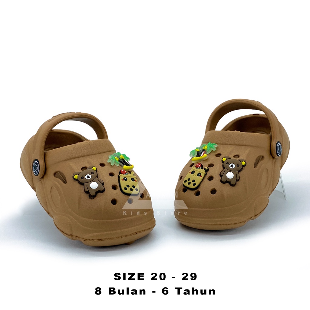 Sandal anak perempuan model jibbitz baim baby girls 1 - 6 tahun New Andrian