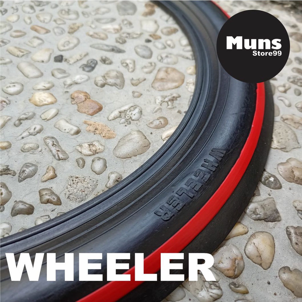 WHEELER Lis Ban Mobil White wall Ban Mobil Velg Ring 13-15 BlackWall Original
