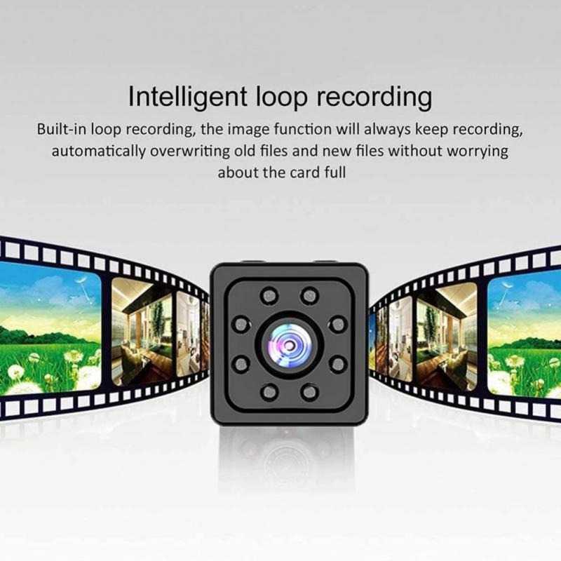 Mini WiFi IP Camera CCTV IR Sensor 1080P - K13 - Black