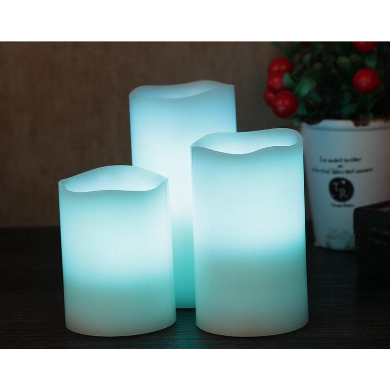 Lilin Elektrik With Remote RGB 3Pcs / Lilin Set Dekorasi Rumah Pajangan Lilin Dekorasi Lilin