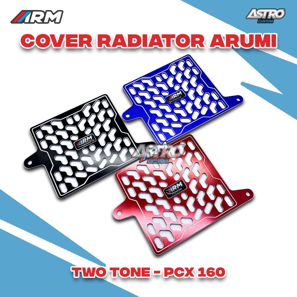 Cover Radiator Two Tone Vario 160 PCX 160 ADV 160 ARM FULL CNC ARUMI Aksesoris Motor