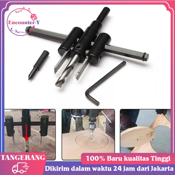 Adjustable Mata Bor Kayu Jangka 30 - 300Mm Hole Saw Jangka