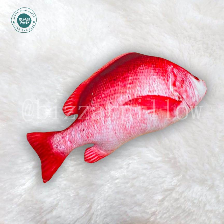 Bizzarpillow Bantal Ikan Kakap Merah Size XL BZ356