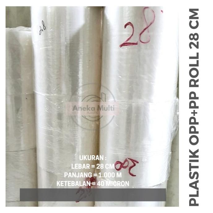 HOT SALE Plastik Roll OPP PP Bening Kemasan Sachet Renteng 28cm x 1000m