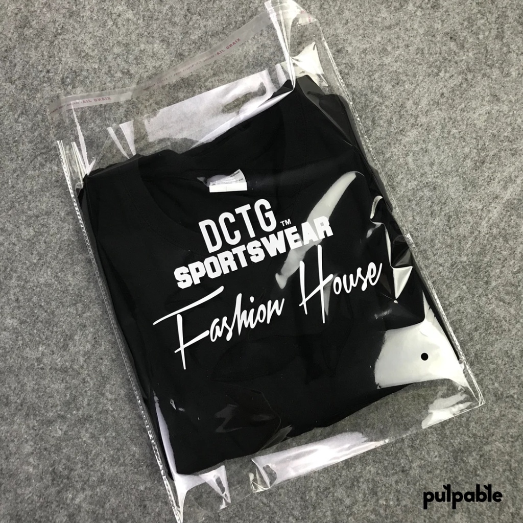 

sablon OPP Ramah lingkungan / packing baju custom transparan sedia berbagai ukuran