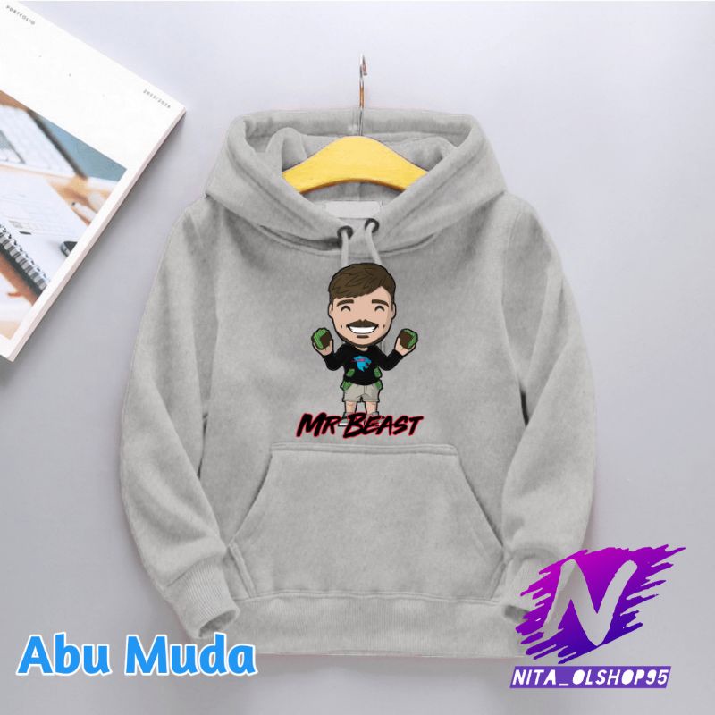 jaket sweater hoodie anak mr beast