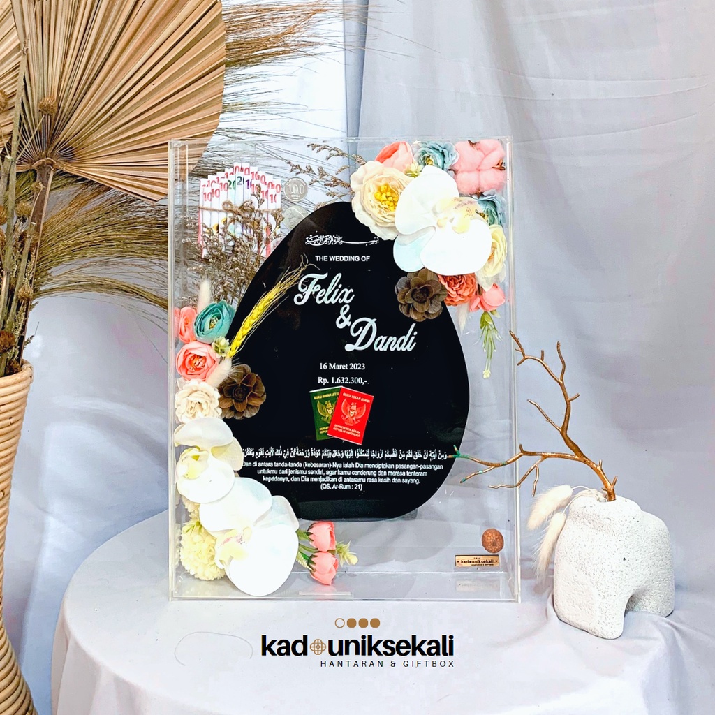 BOTANIQUE BRUSH SERIES Uk. 30 x 40 MAHAR PERNIKAHAN WEDDING BY KADOUNIKSEKALI TANPA PRE ORDER