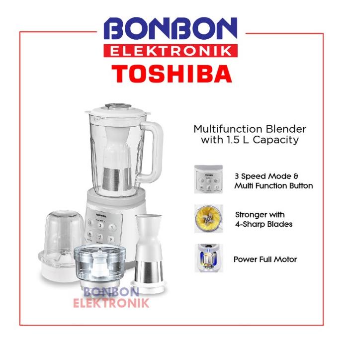 Toshiba Blender Plastik 4 in 1 1.5L BL-20PR2 / 1.5 L BL20PR2