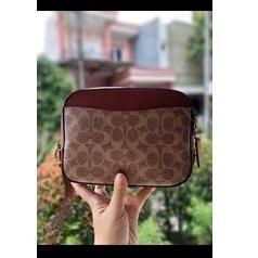 coach cambag tan rush crossbody bag