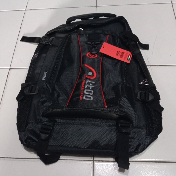 Tas Ransel Pria tas ransel polo pria / wanita hitam - gambar 4(I6D9) tas ransel pria anti air REAL P