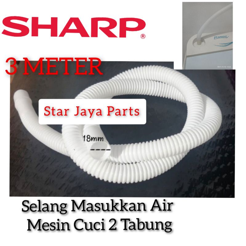 [3 Meter]Selang Masuk Air Mesin cuci Sharp 2 Tabung