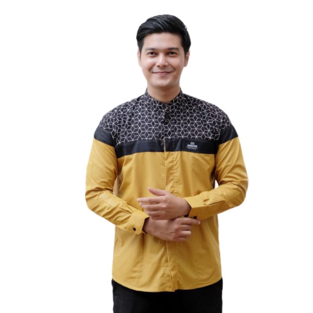 Baju koko Kurta Senopati pria dewasa lengan panjang motif batik