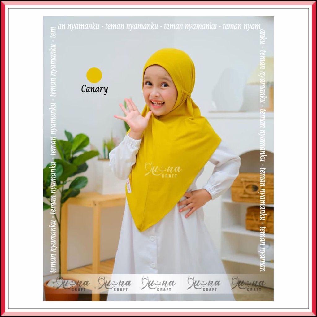 LUBNA CRAFT HIJAB ANAK | HIJAB INSTAN KERUDUNG ANAK BERGO TALI PANJANG JERSEY PREMIUM