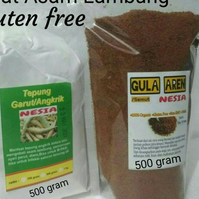 

☛ Tepung Garut + Gula Aren - 500gram + 500gram ➼