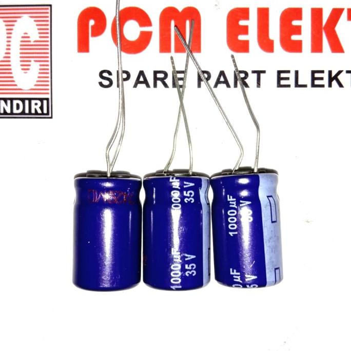1000 35 1000uf 35v volt Elco Capacitor PANASONIC MATSUSHITA Original pcmelektrob9090 Kualitas Baik
