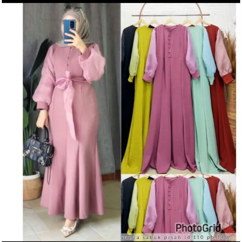 DEA GAMIS CRINKLE MIX ORGANZA PREMIUM LD 110 // GAMIS DEA // GAMIS MIX ORGANZA // GAMIS POLOS CRINKL