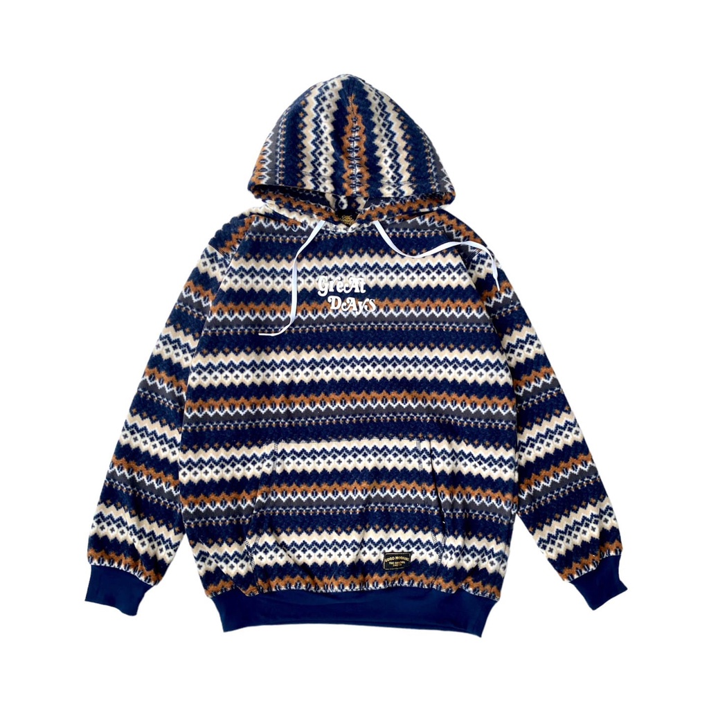 POSEIDON - Jaket Sweater Hoodie GOOD MORNING GREAT DAYS BATIK M - XXL Pria Wanita Premium