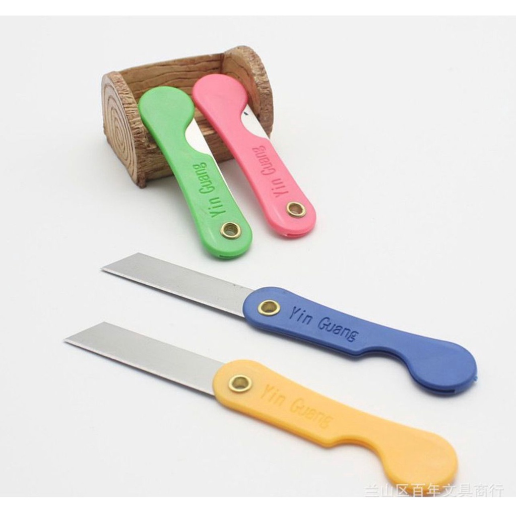 

BCS - PISAU LIPAT MINI CUTTER PISAU LIPAT KECIL SILET CUTER WARNA WARNI PRAKTIS