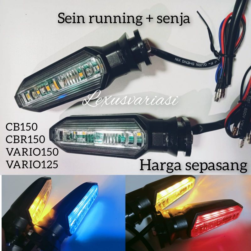 2pcs Lampu sein sen LED 2 mode cb Vario ADV Vixion universal