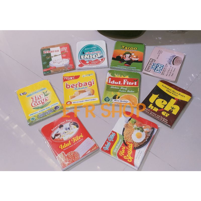 

Amplop Lebaran Viral Motif Snack Ukuran Medium(7x11) | Khonghuan | oreo blackpink | teh kotak | Indomie | Nutrisari | Ricis Nabati | Teh gelas | Taro | Kinderjoy | Goodday