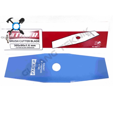 Mata Pisau Potong Rumput Hitam Biru 305x1,6x90mm QUM-221 TIGER / Brush Cutter Blade Pisau Mesin Potong Rumput Hitam Biru TIGER