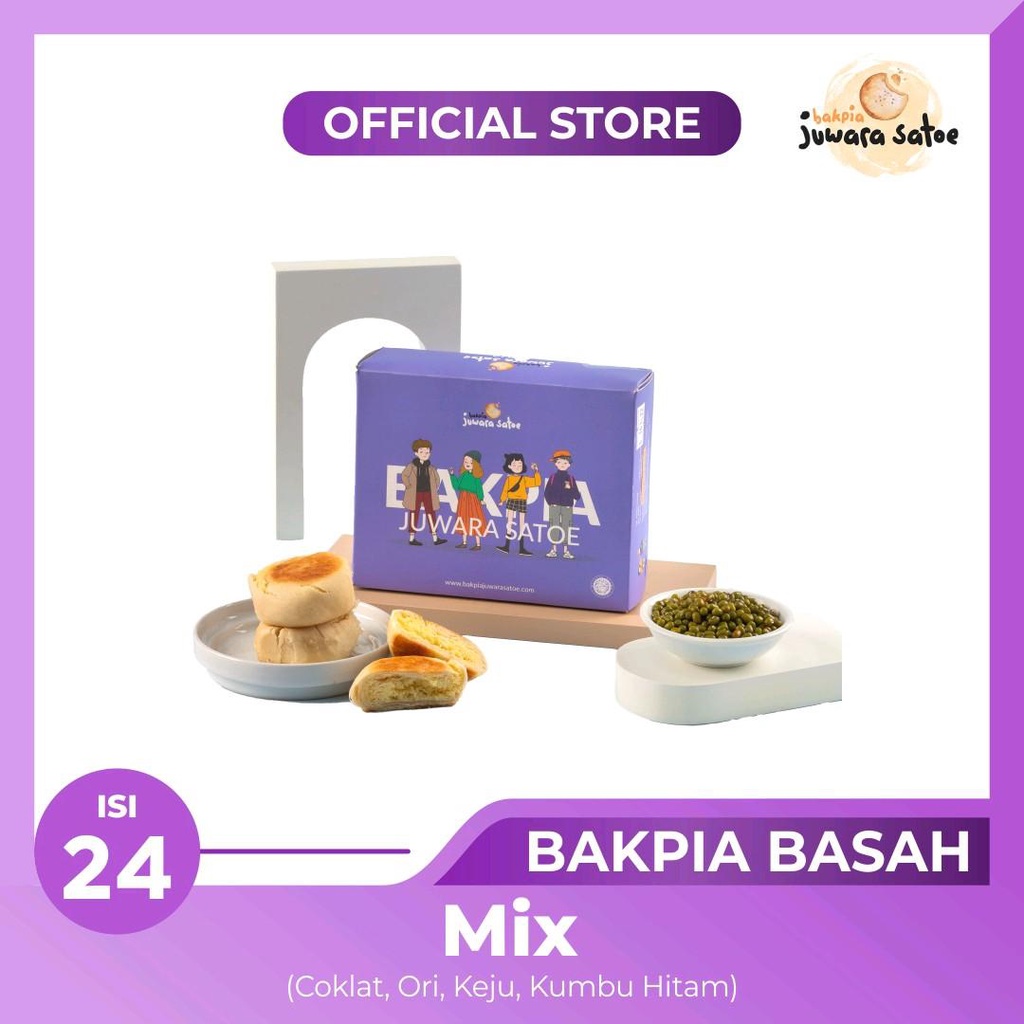 [ ISI 24 ] BAKPIA BASAH MIX PREMIUM - BAKPIA JUWARA SATOE