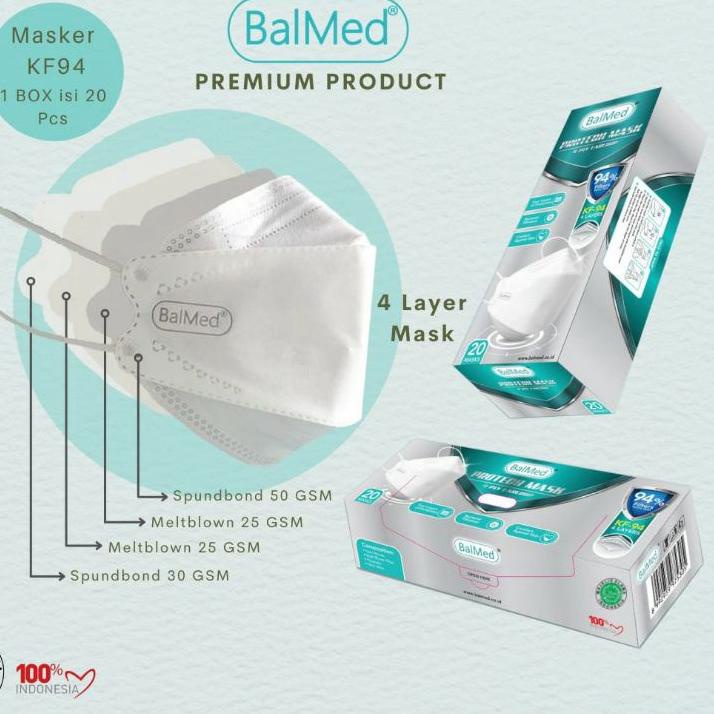Update -  BALMED KF94 MASKER MEDIS (4 PLY KF 94 PROTECH MASK BALMED) ISI 20PCS  ~
