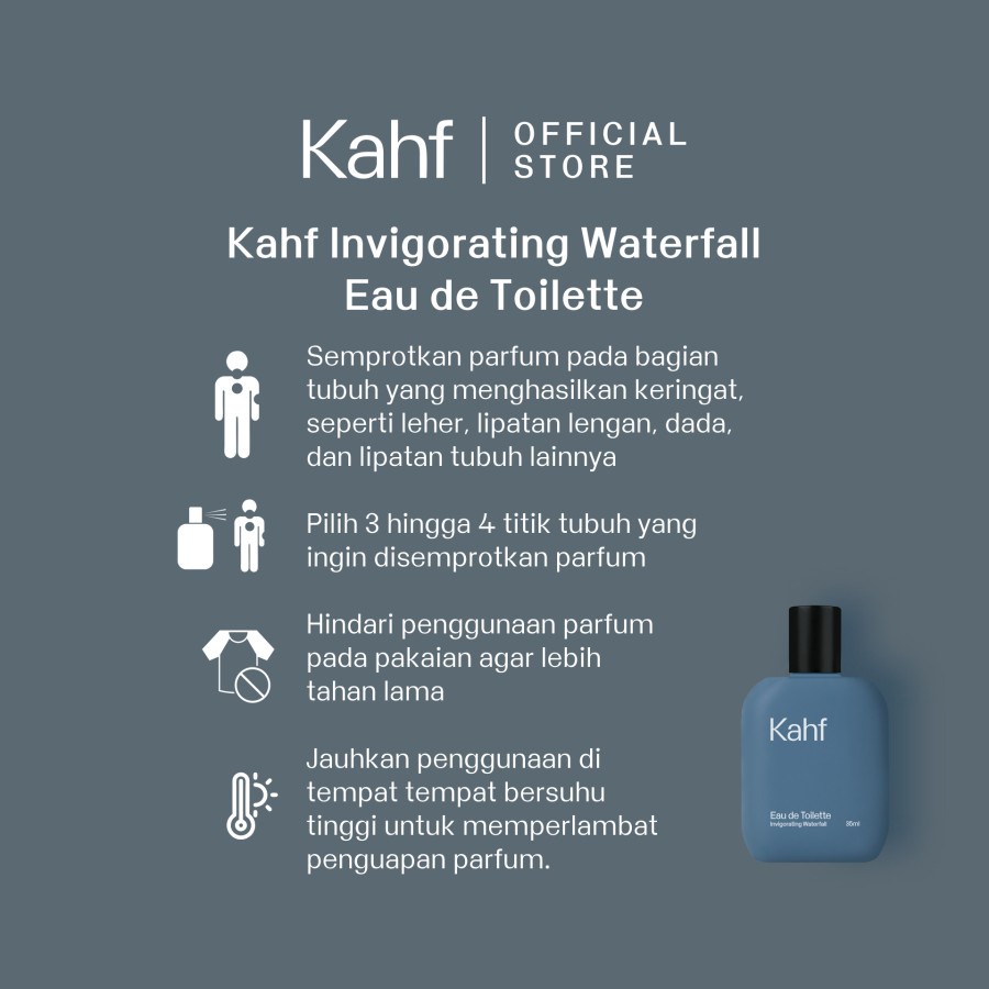 Kahf Invigorating Waterfall Essential Care Package (Body Wash, Face Wash, Eau de Toilete) - Paket Ramadhan Hampers