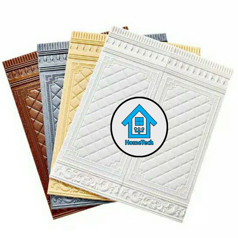 HT Wallpaper Foam 3D Motif Batik Pintu Jendela Premium Wall Paper