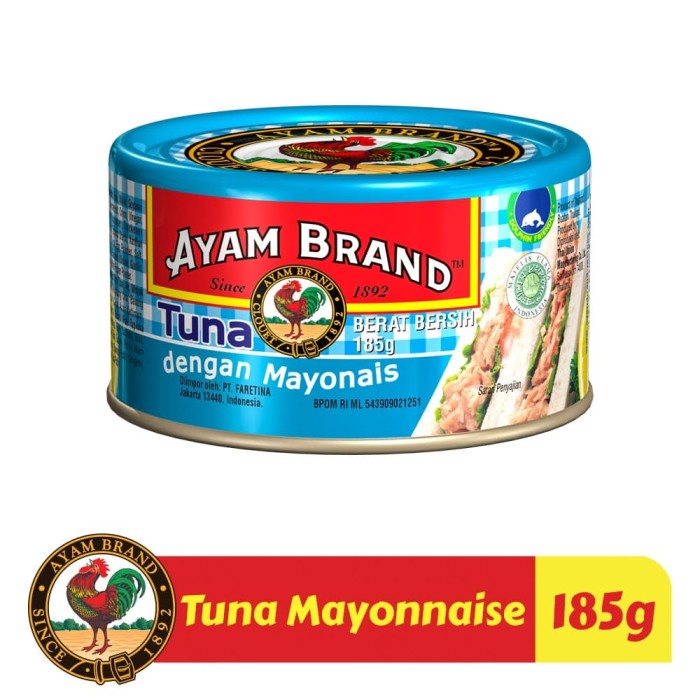 

PAKET 24 PCS TUNA KALENG MAYONAISE AYAM BRAND 160GR