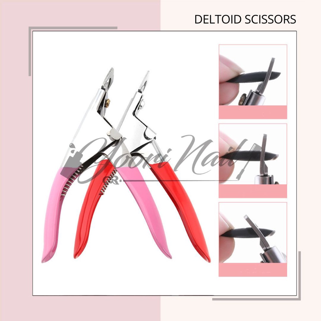 Deltoid scissors gunting kuku palsu pembentuk kuku palsu fake nails false nail clipper