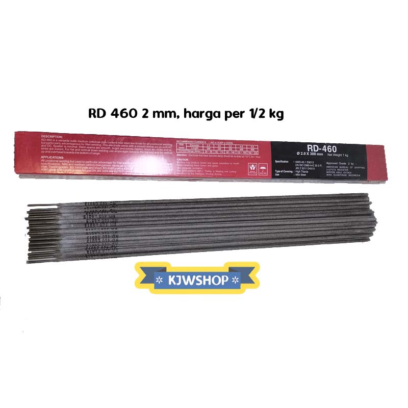Kawat Las Besi 2mm Kawat Las Nikko Steel RD460 2mm Kawat Las 2mm RD 460 2 mm Kawat Las Inverter 2mm